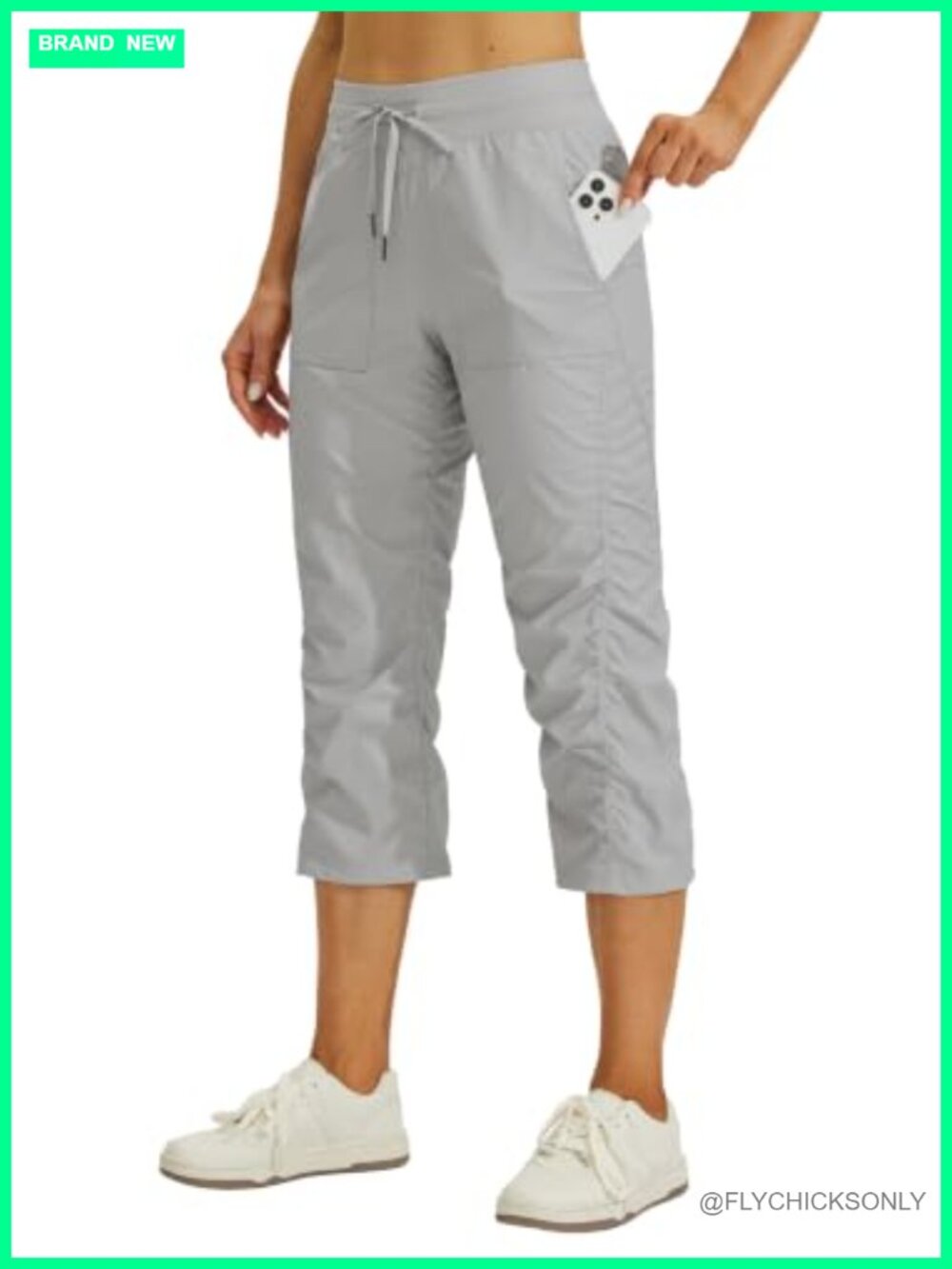 Women's Quick-Dry Capri Hiking Pants Stretch Nylon 95% Spandex 5%